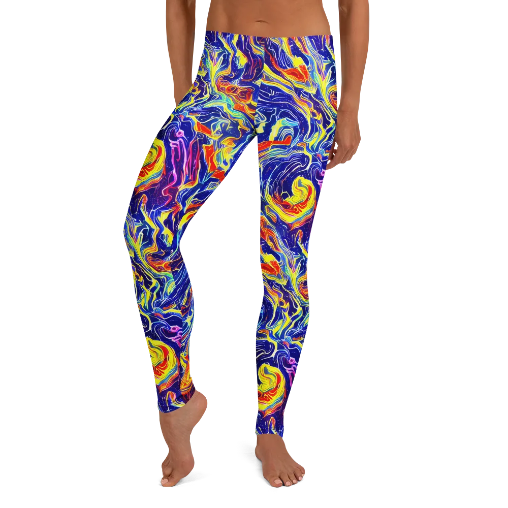Firework Ocean on Leggings — Front