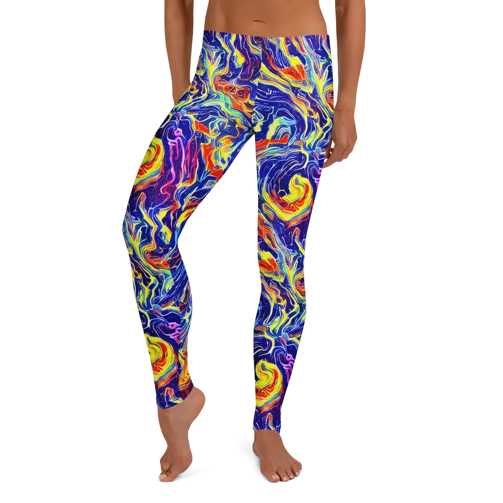 Firework Ocean on Leggings — Front