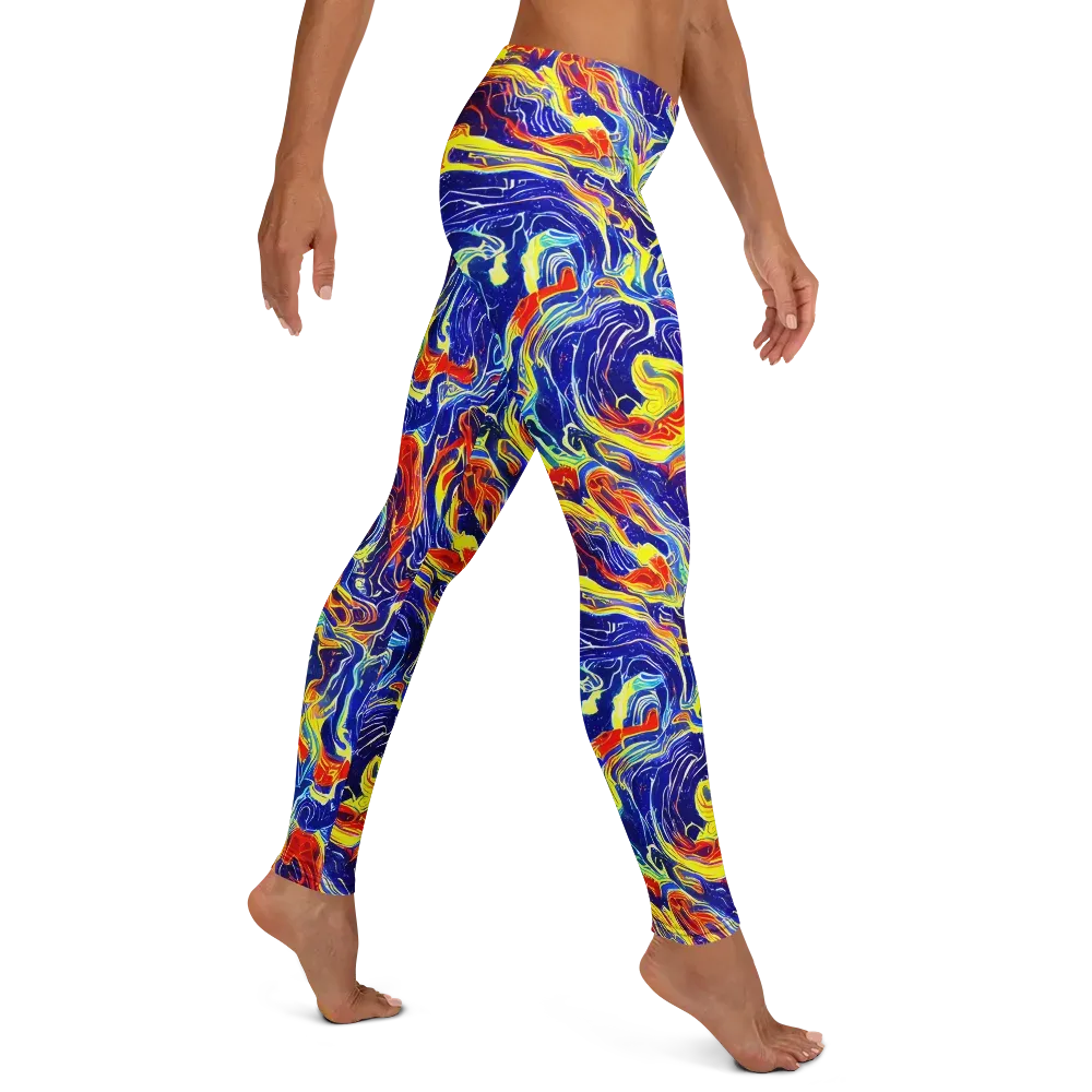 Firework Ocean on Leggings — Right