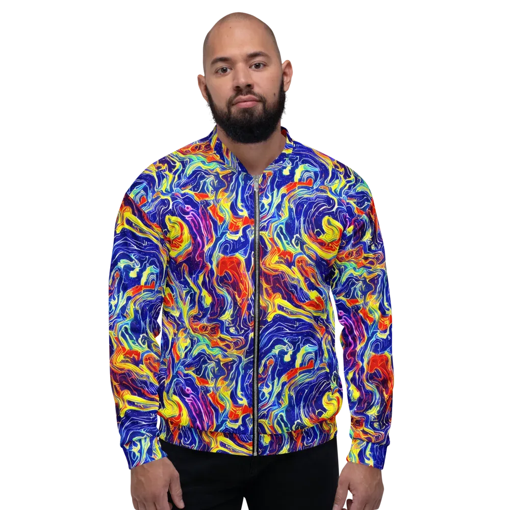 Firework Ocean on Bomber Jacket — Front