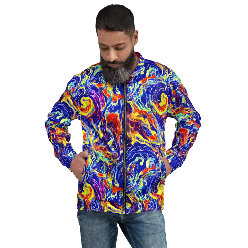 Firework Ocean on Bomber Jacket — Front