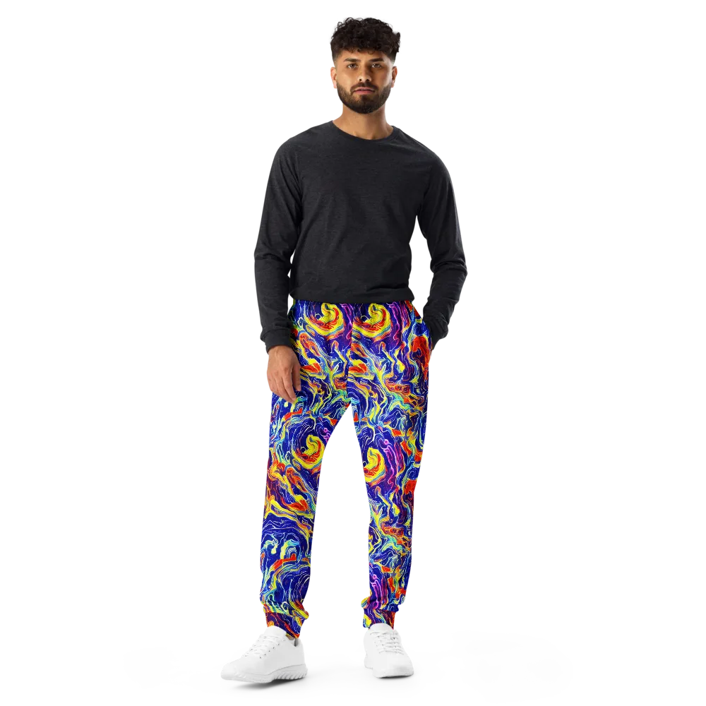 Firework Ocean on Men's Joggers — Front