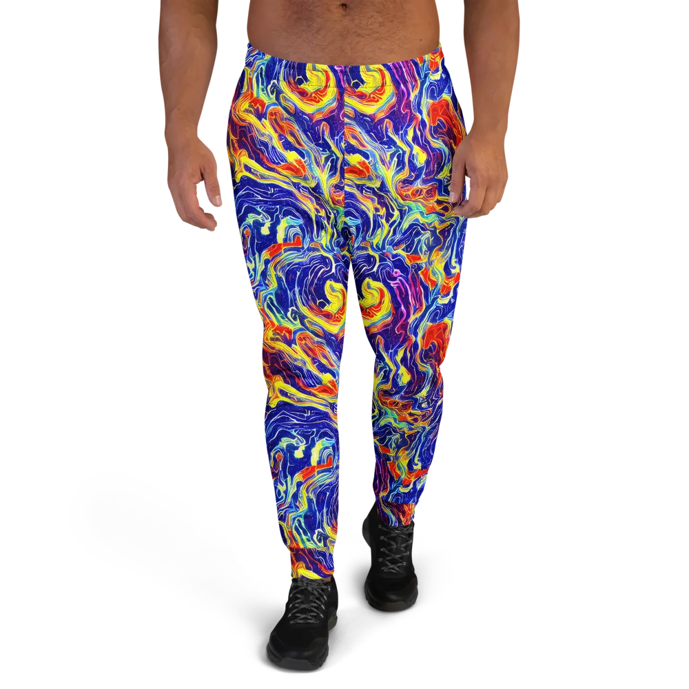 Firework Ocean on Men's Joggers — Front