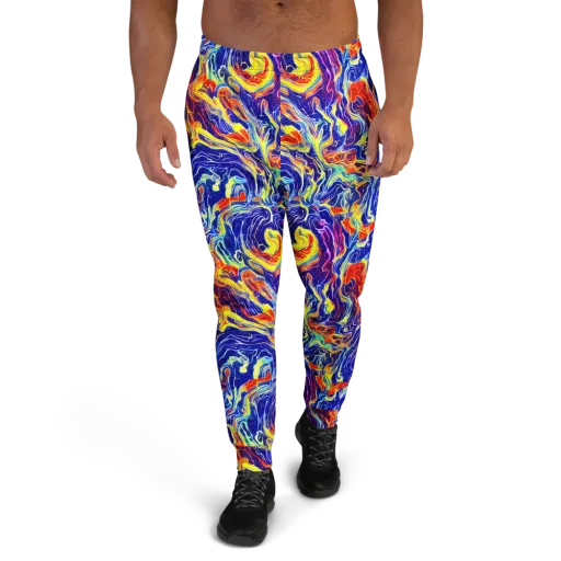 Firework Ocean on a Men's Joggers