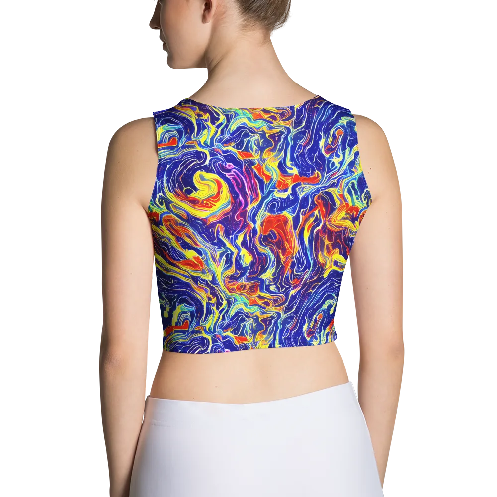 Firework Ocean on Crop Top — Back