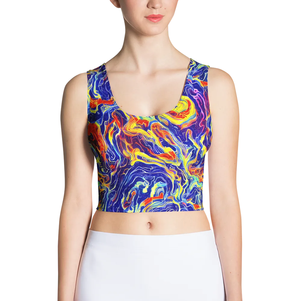 Firework Ocean on Crop Top — Front