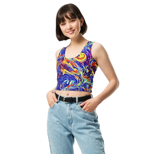 Firework Ocean on a Crop Top