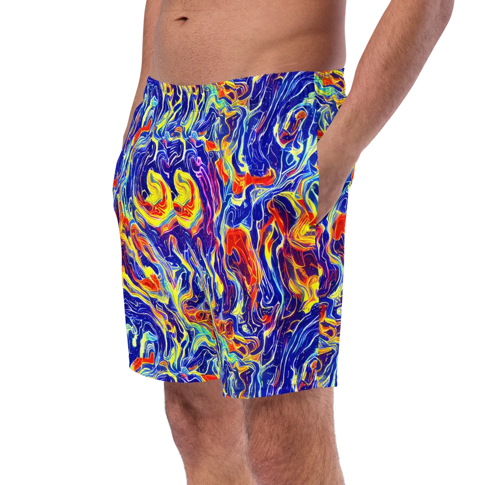Firework Ocean on Swim Trunks — Left Front