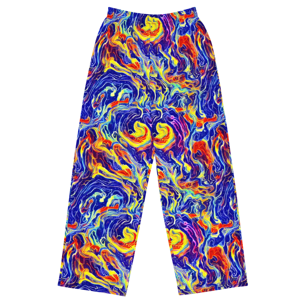 Firework Ocean on Wide-Leg Pants — Front