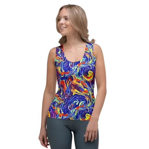 Firework Ocean on a Women's Tank Top