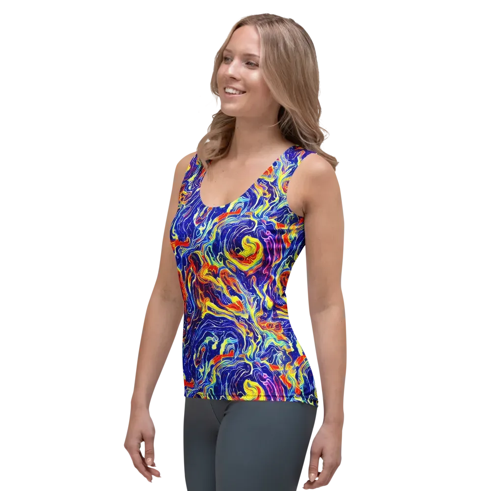 Firework Ocean on Women's Tank Top — Left Front