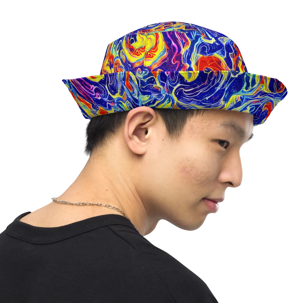 Firework Ocean on Reversible Bucket Hat — Right Outside