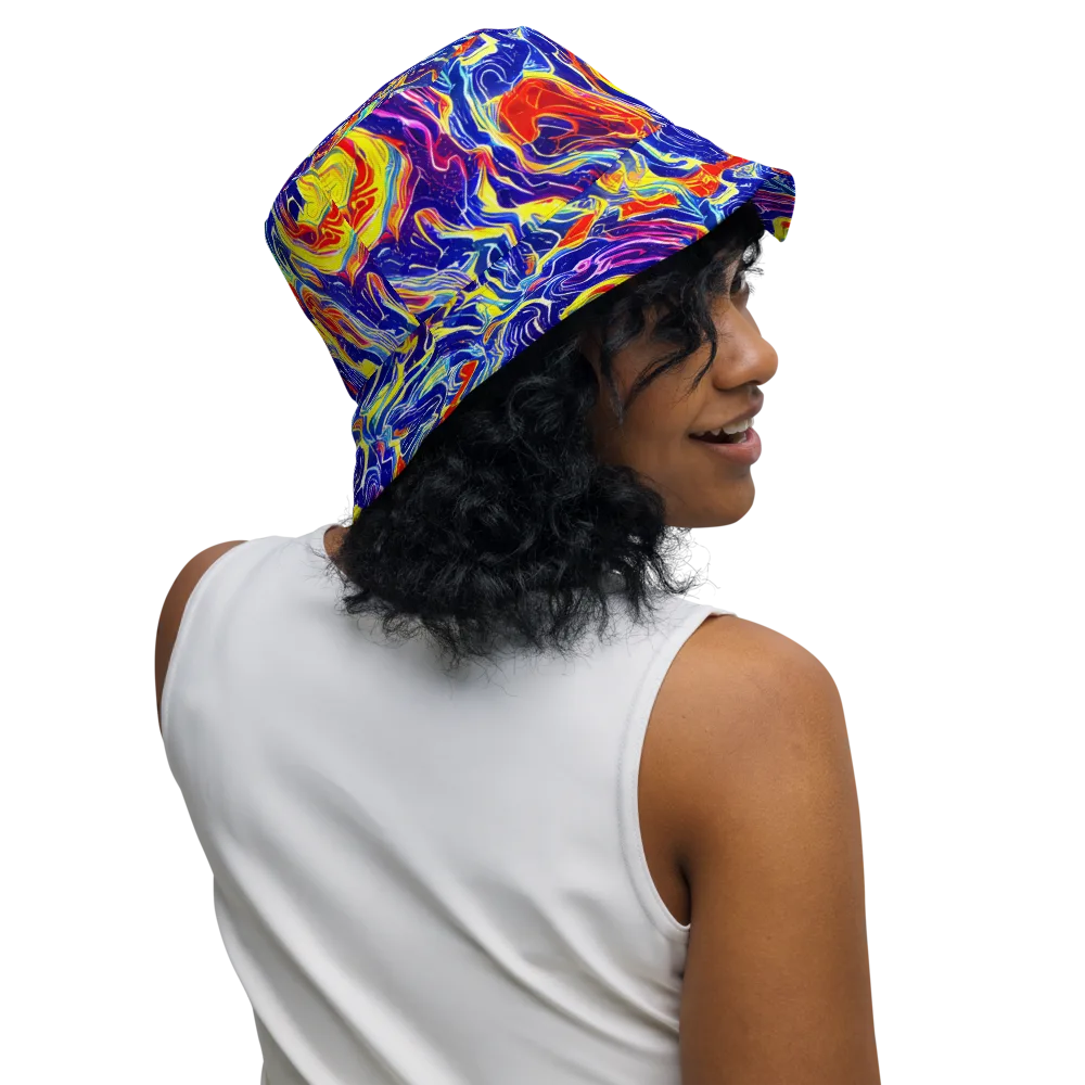Firework Ocean on Reversible Bucket Hat — Right Outside