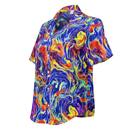Firework Ocean on a Women's Short Sleeve Pajama Top