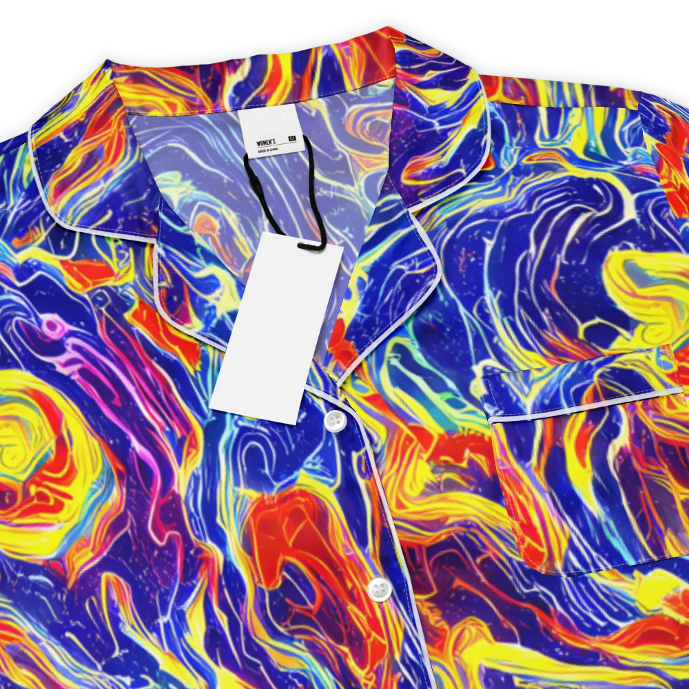 Firework Ocean on Women's Short Sleeve Pajama Top — Product details