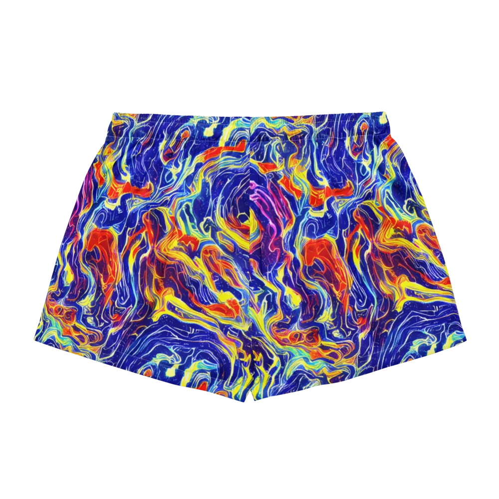 Firework Ocean on Women's Pajama Shorts — Back