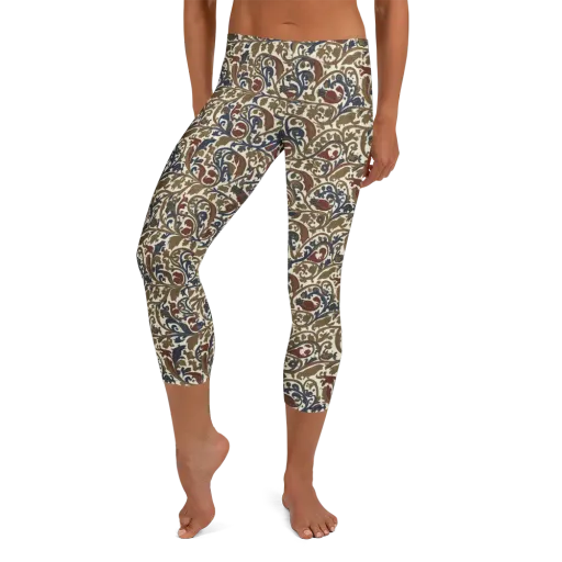 Brocade Menagerie on a Capri Leggings
