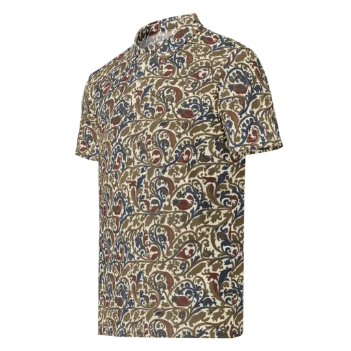 Brocade Menagerie on a Men's Slim Fit Polo Shirt