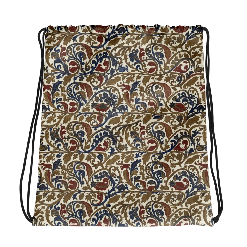 Brocade Menagerie on Drawstring Bag — Photo