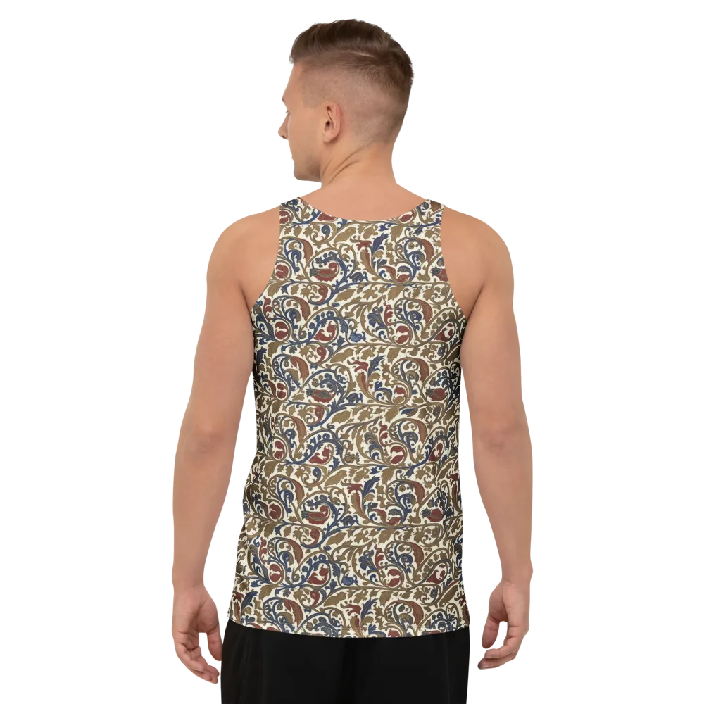 Brocade Menagerie on Men's Tank Top — Back