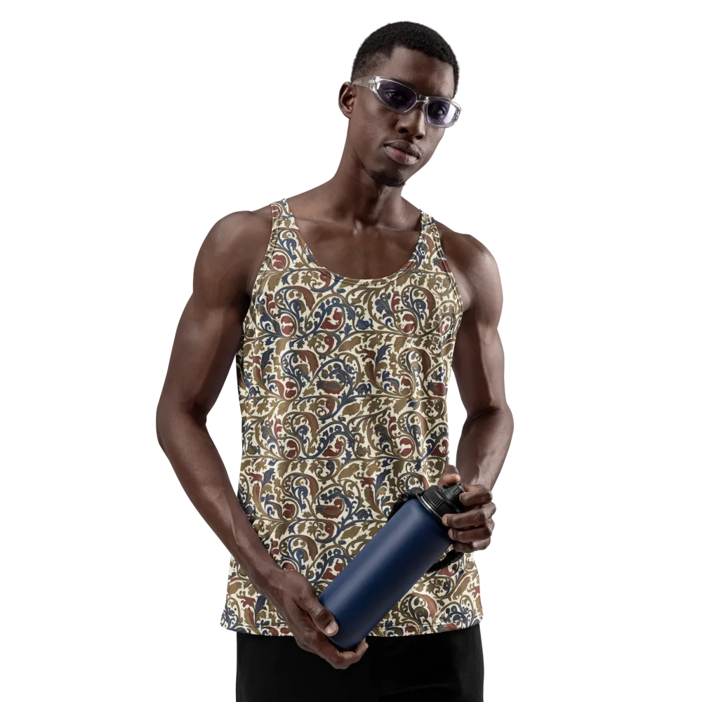 Brocade Menagerie on Men's Tank Top — Front