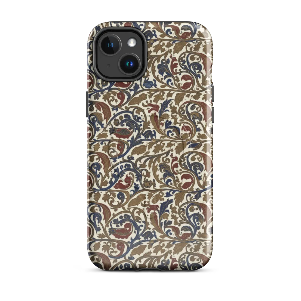 Brocade Menagerie on MagSafe Tough Case for iPhone® — Front