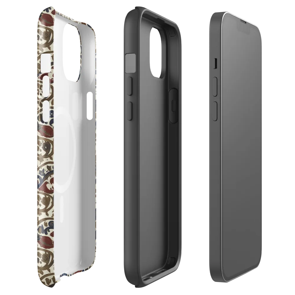 Brocade Menagerie on MagSafe Tough Case for iPhone® — Front