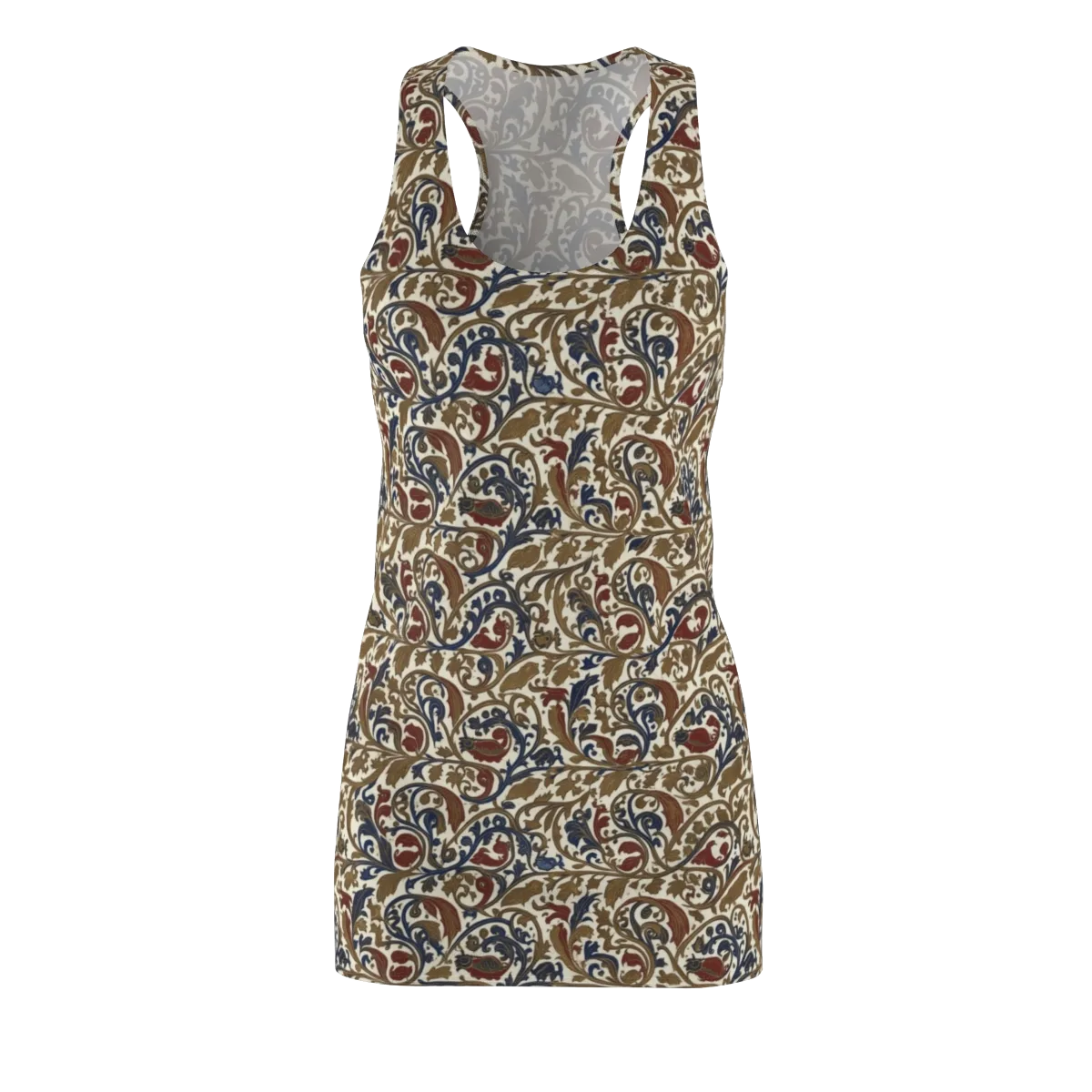 Brocade Menagerie on Racerback Dress — Front