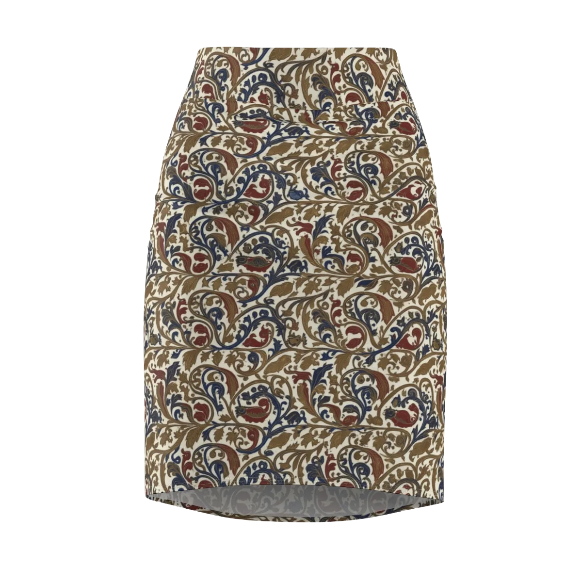 Brocade Menagerie on Pencil Skirt — Front