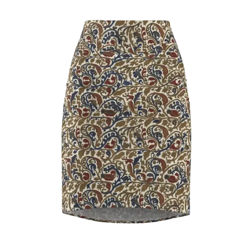 Brocade Menagerie on a Pencil Skirt