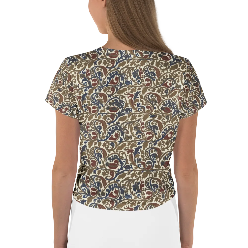 Brocade Menagerie on Crop Tee — Back
