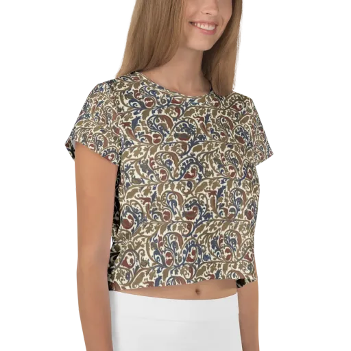 Brocade Menagerie on a Crop Tee