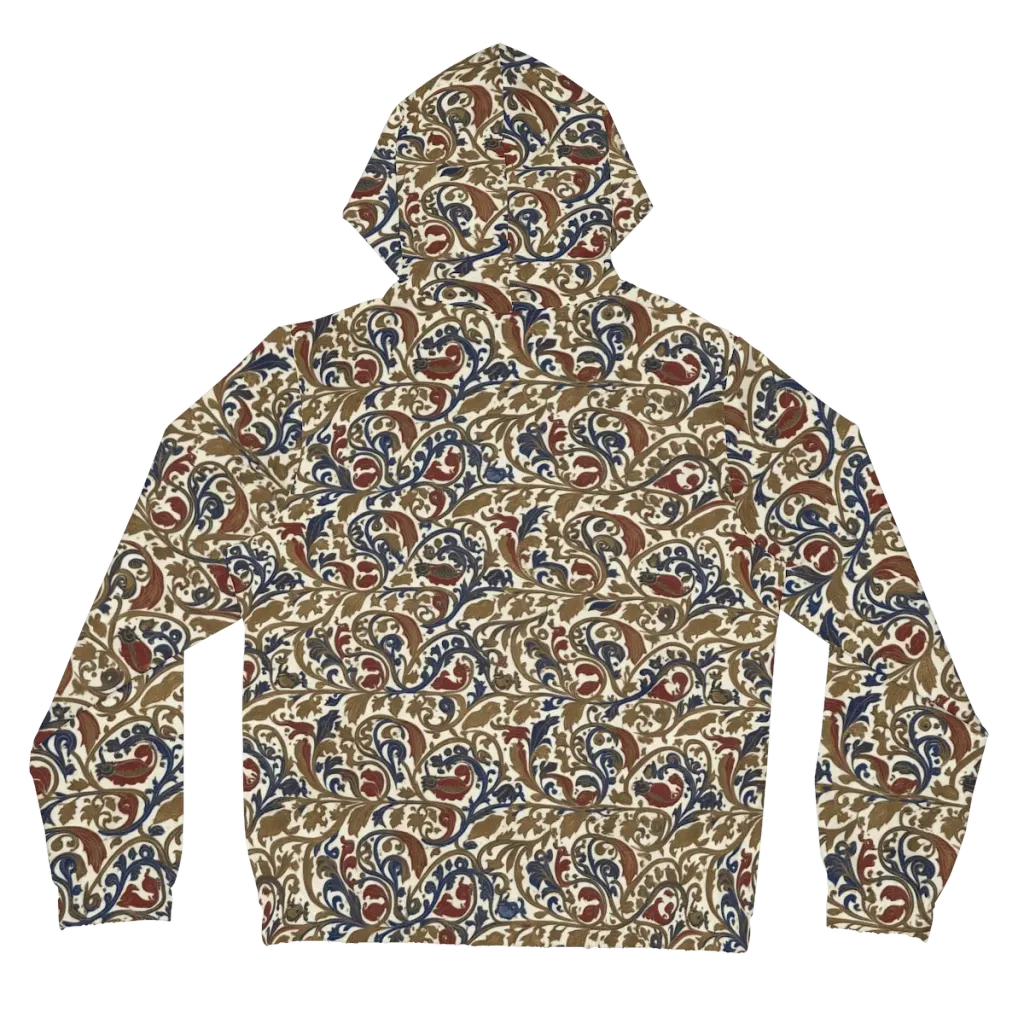 Brocade Menagerie on Women's Full-Zip Hoodie — Back