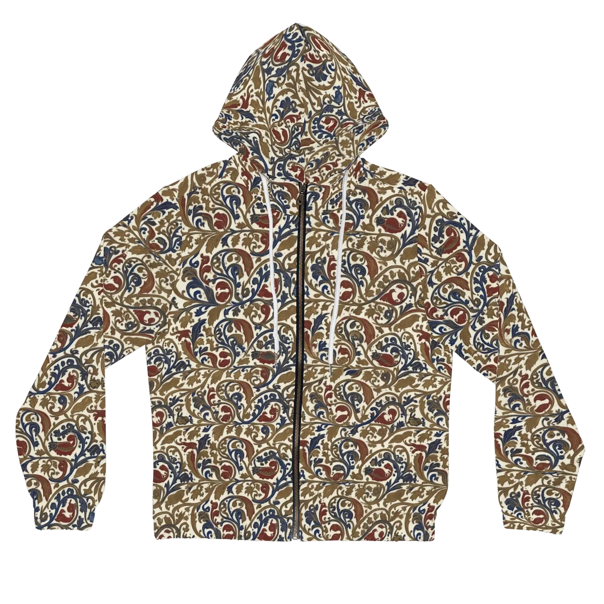 Brocade Menagerie on Women's Full-Zip Hoodie — Front