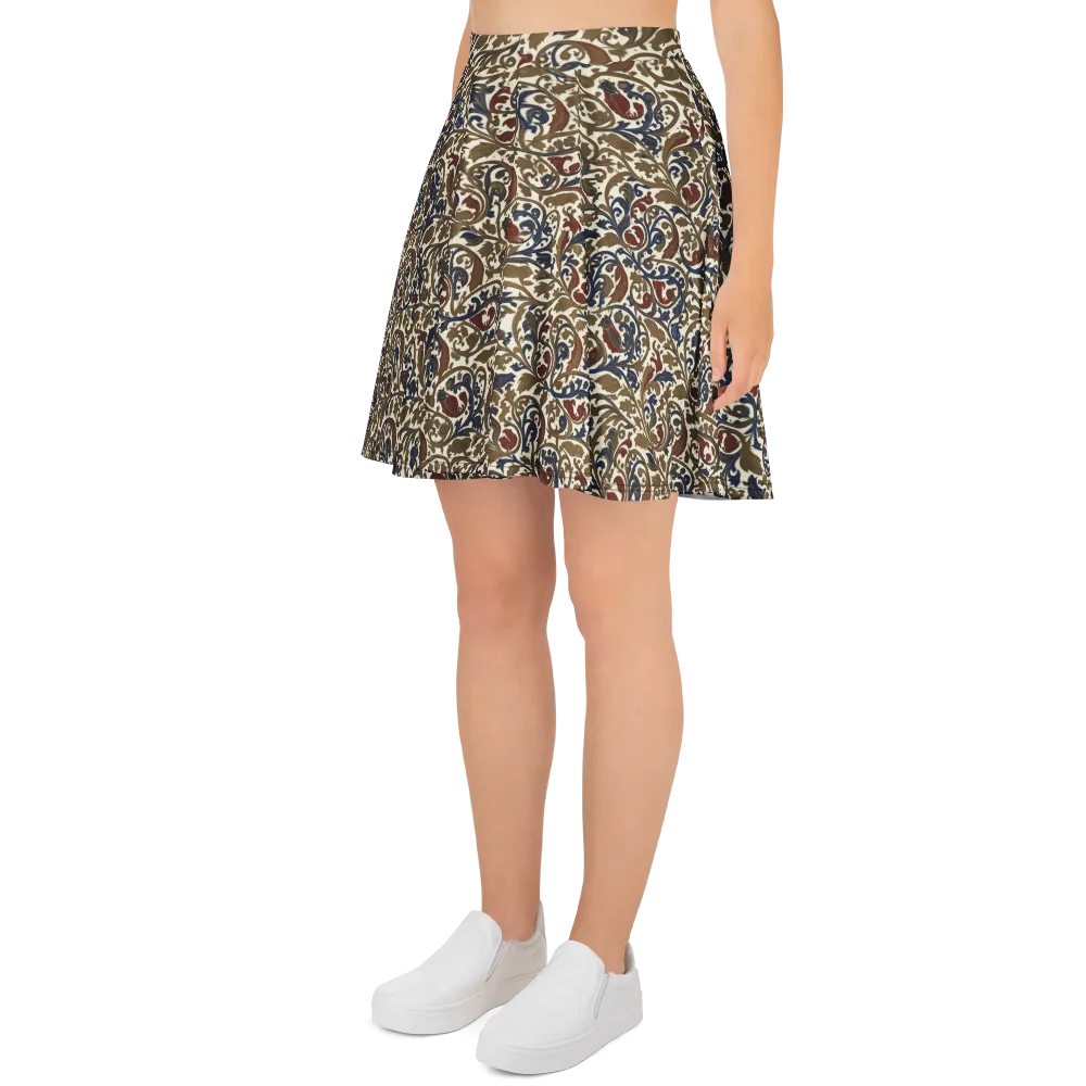 Brocade Menagerie on Skater Skirt — Left