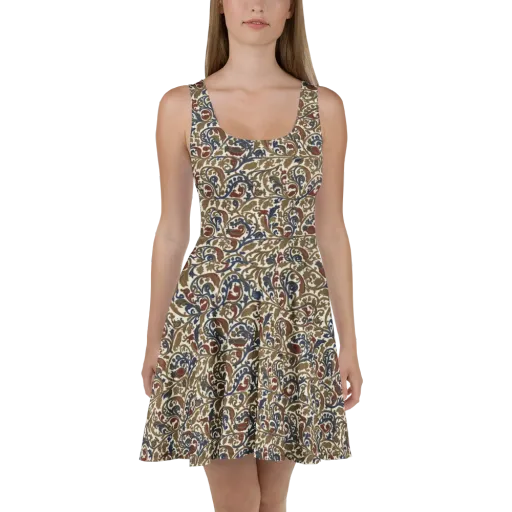 Brocade Menagerie on a Skater Dress