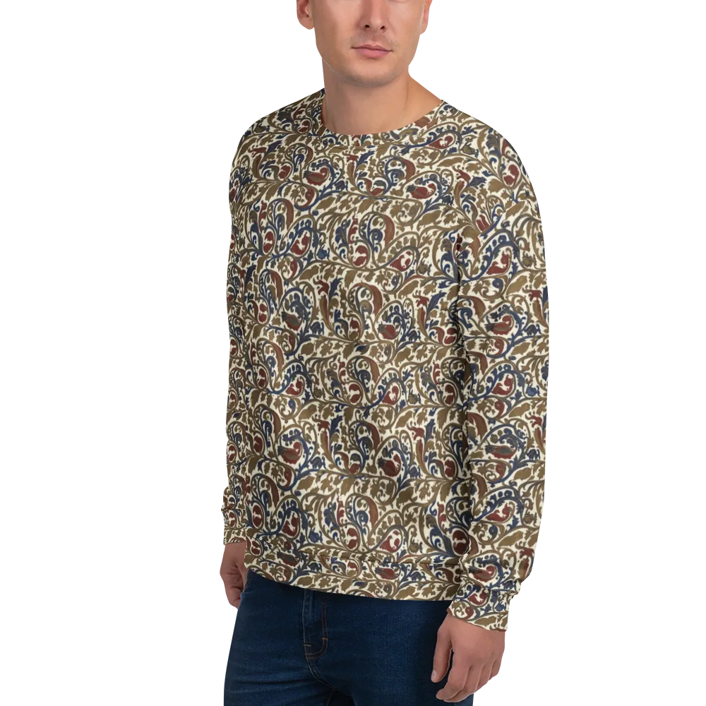 Brocade Menagerie on Sweatshirt — Left Front