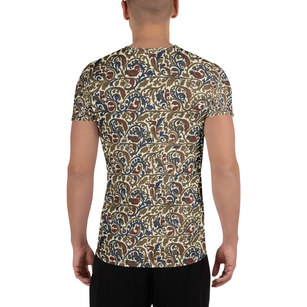 Brocade Menagerie on Men's Athletic T-Shirt — Back