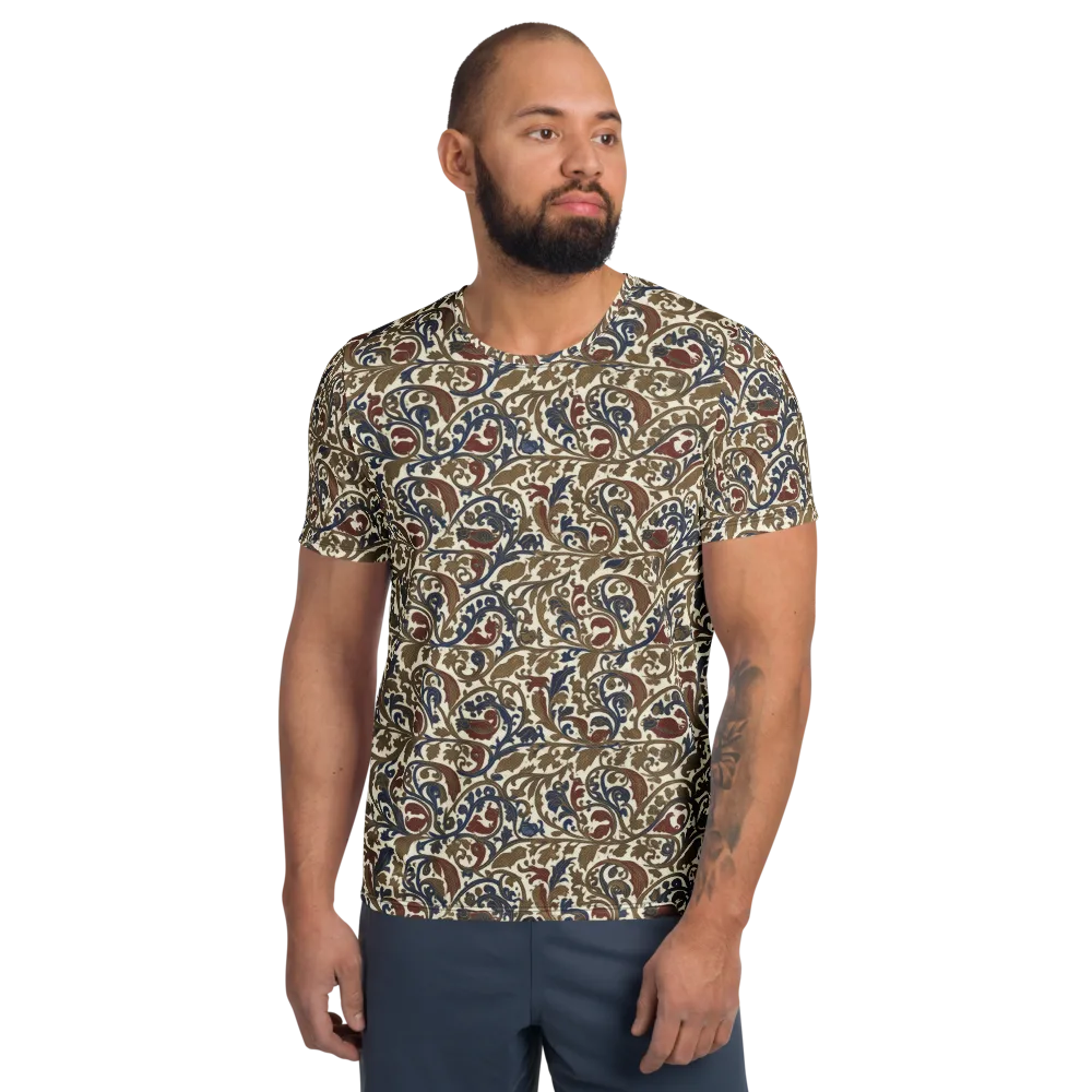 Brocade Menagerie on Men's Athletic T-Shirt — Front
