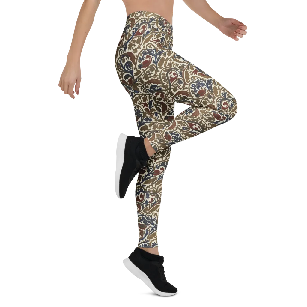 Brocade Menagerie on Leggings — Right