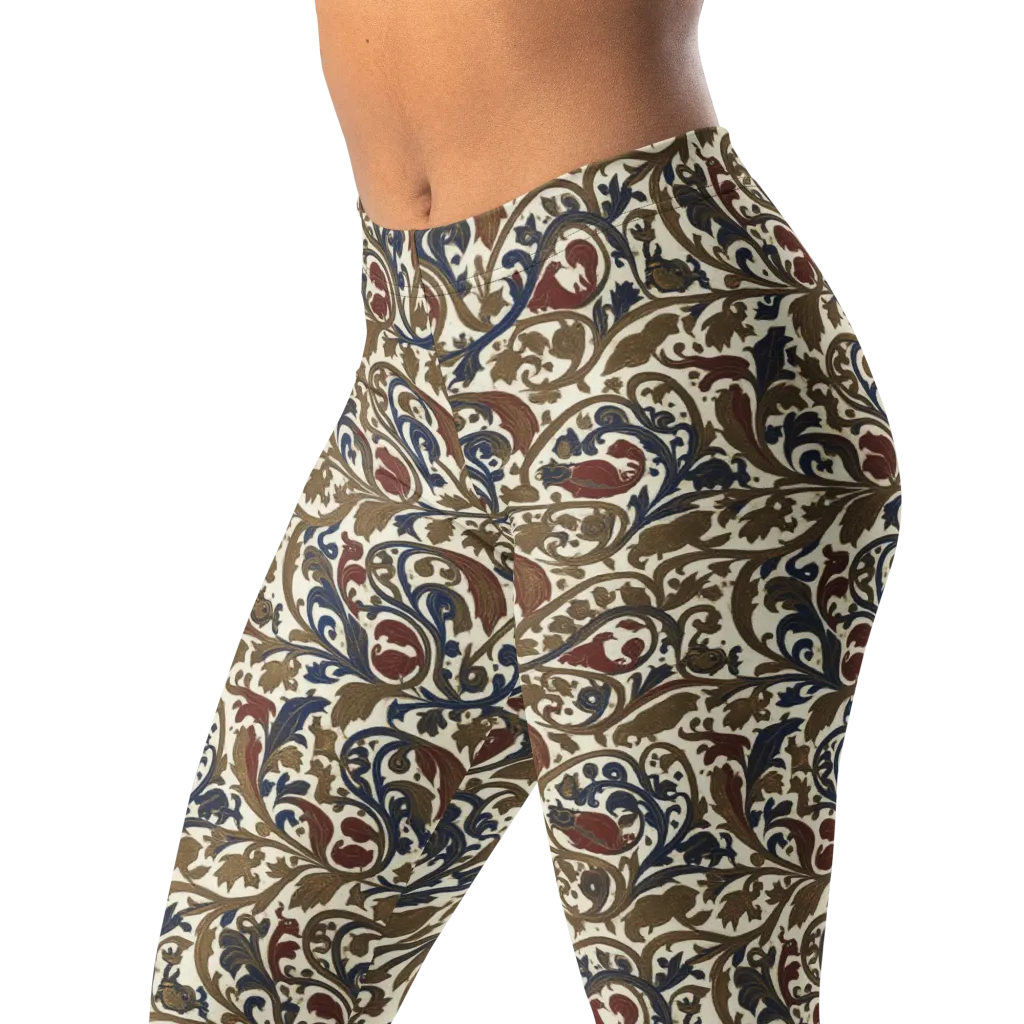 Brocade Menagerie on Leggings — Left Front