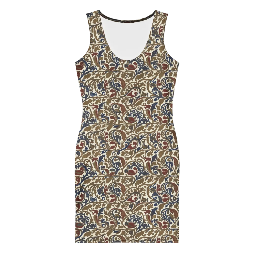 Brocade Menagerie on Bodycon Dress — Front