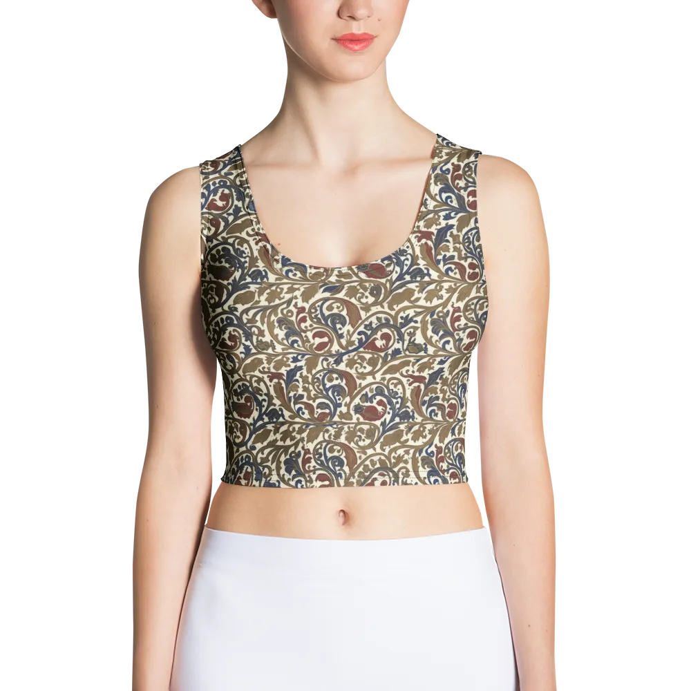 Brocade Menagerie on Crop Top — Front