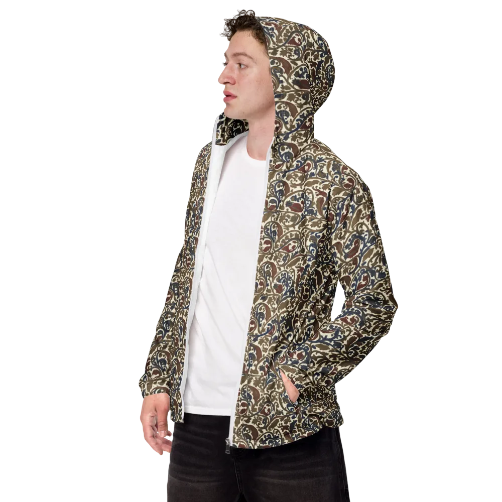 Brocade Menagerie on Men's Windbreaker — Left Front