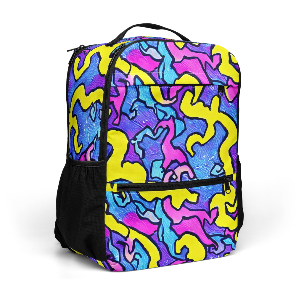 Kaleido Pulse on Utility Backpack — Right Front