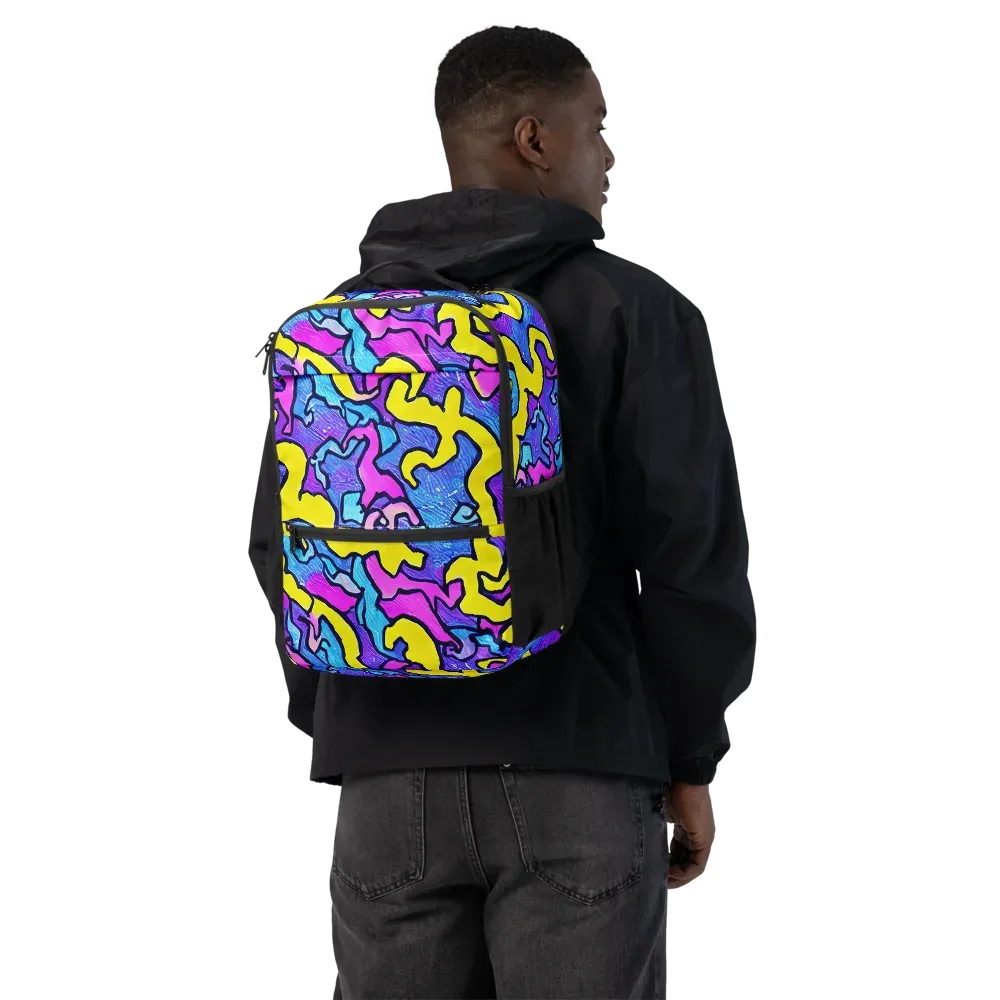Kaleido Pulse on Utility Backpack — Back