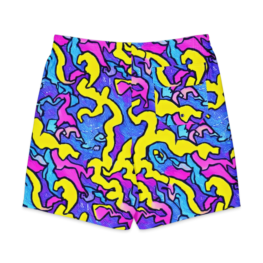 Kaleido Pulse on Men's Board Shorts — Back