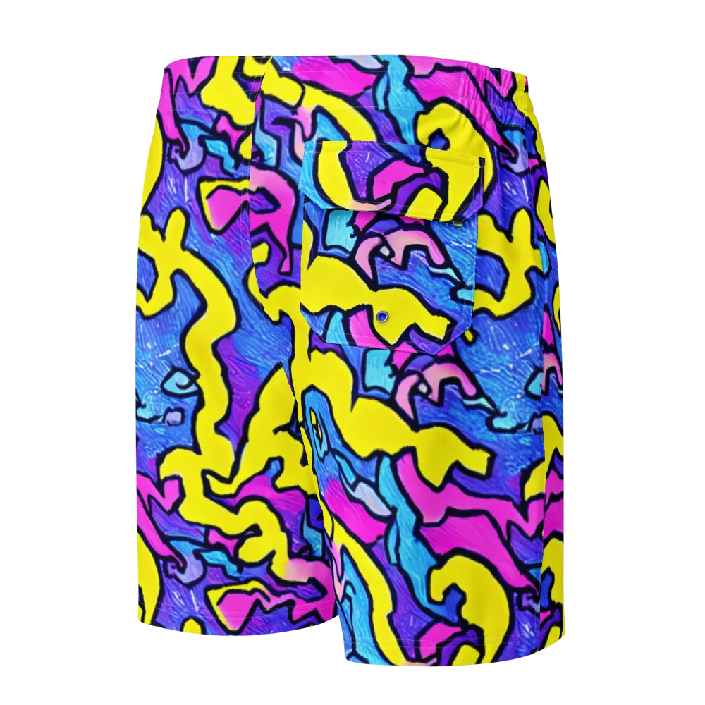 Kaleido Pulse on Men's Board Shorts — Back