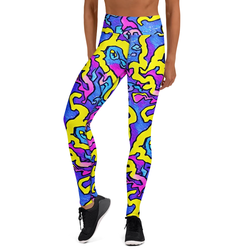 Kaleido Pulse on Yoga Leggings — Front