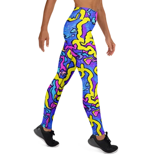 Kaleido Pulse on a Yoga Leggings